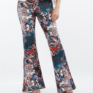 Shosho Large/XL Multicolored Floral Bellbottom Flare Pants